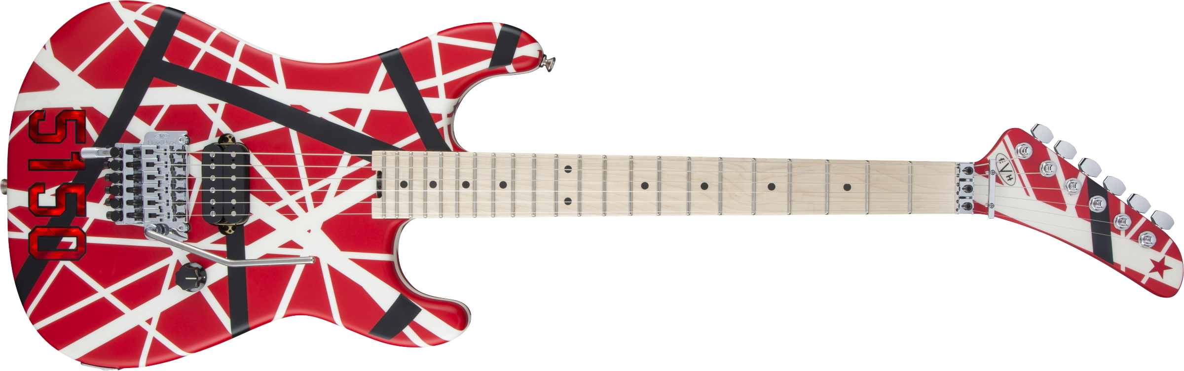 PLANT　Maple　Series　White　エレキギターStriped　MUSIC　Stripes新品在庫状況をご確認ください　Fingerboard,　and　Black　5150,　with　WEBSHOP　Seriesシリーズ　Striped　EVH　Red