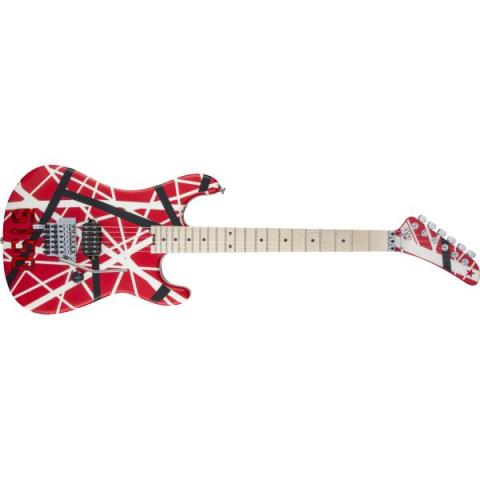 EVH-エレキギターStriped Series 5150, Maple Fingerboard, Red with Black and White Stripes