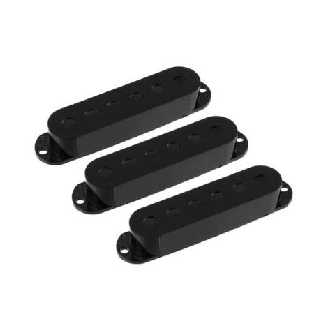 ALLPARTS-ピックアップカバーセットPC-0406-023 Set of 3 Black Pickup Covers for Stratocaster®