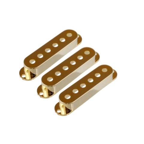 ALLPARTS-ストラトキャスター用ピックアップカバーセットPC-0406-002 Set of 3 Gold Pickup Covers for Stratocaster®