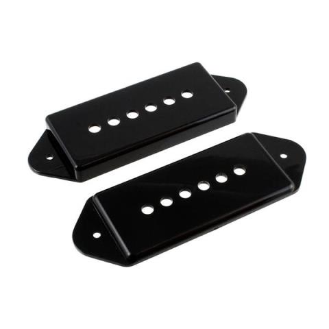 ALLPARTS-P-90用ピックアップカバーセットPC-0739-023 Black P-90 Pickup Cover Set