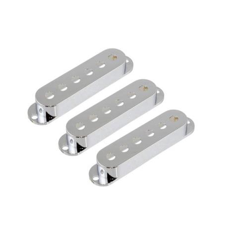 ALLPARTS-ストラトキャスター用ピックアップカバーセットPC-0406-010 Set of 3 Chrome Pickup Covers for Stratocaster®