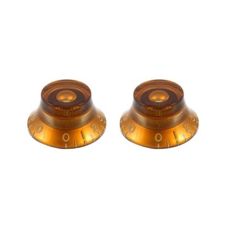 ALLPARTS-ベルノブPK-0140-022 Vintage Style Amber Bell Knobs