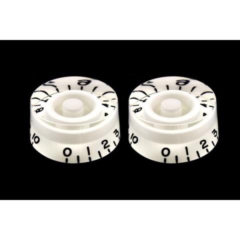 ALLPARTS-スピードノブPK-0130-025 White Speed Knobs