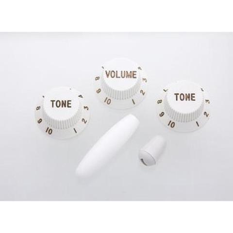 ALLPARTS-ストラト用ノブセットPK-0178-025 White Knob Set for Stratocaster®