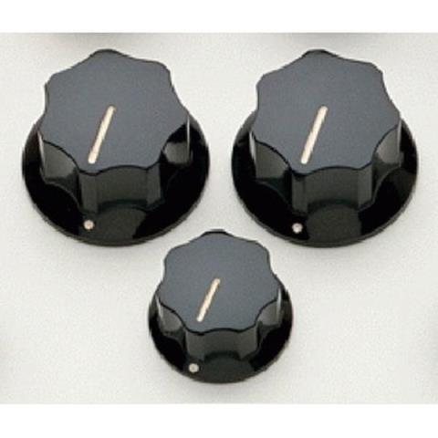 ALLPARTS-ジャズベース用ノブセットPK-0174-023 Black Knob Set for Jazz Bass®