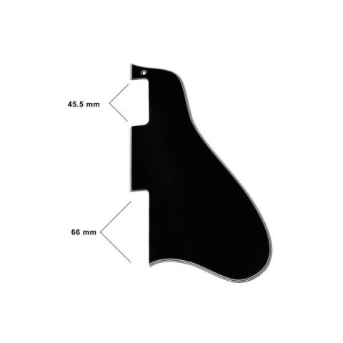 ALLPARTS-ピックガードPG-0813-037 Black Pickguard for Gibson® ES-335®