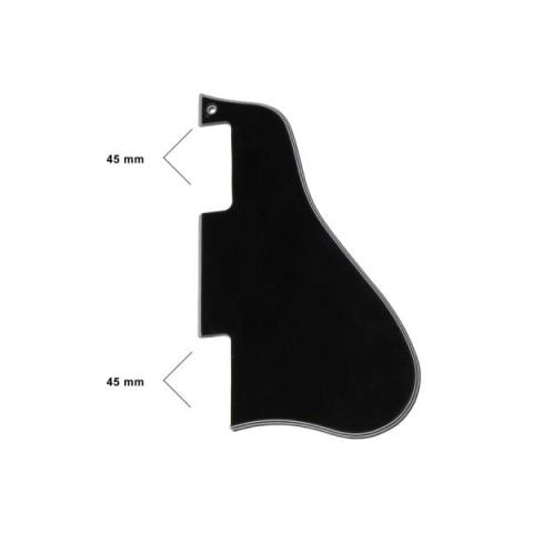 ALLPARTS-ピックガードPG-0818-037 Black Short Pickguard for Gibson® ES-335®
