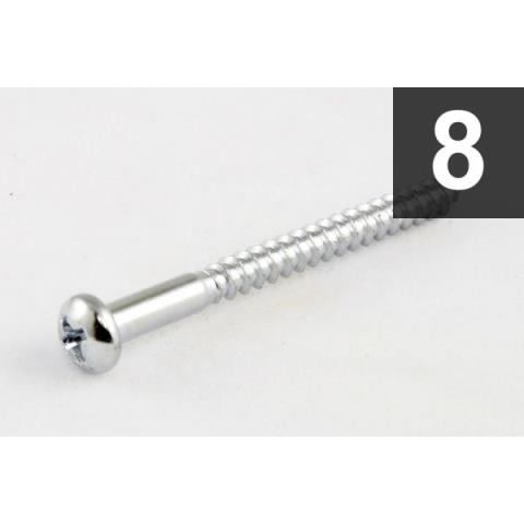 ALLPARTS-ベースピックアップ取付ネジGS-0011-010 Pack of 8 Chrome Bass Pickup Screws