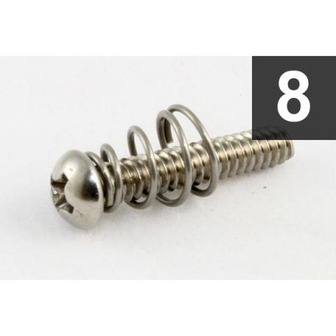 ALLPARTS-シングルコイルピックアップネジGS-0007-005 Pack of 8 Steel Single Coil Pickup Screws
