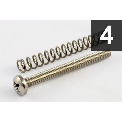 ALLPARTS-ネジ(スクリュー)GS-0010-005 Pack of 4 Steel Bridge Length Screws
