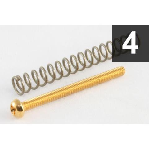 ALLPARTS-ハムバッカーピックアップ用ネジGS-0012-002 Pack of 4 Gold Humbucking Screws