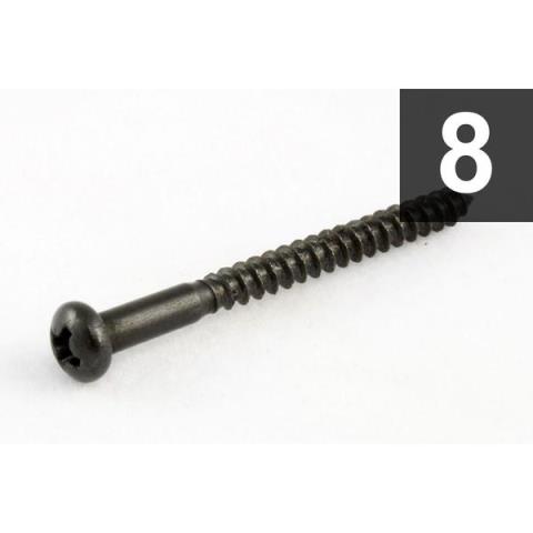 ALLPARTS-ベースピックアップ取付ネジGS-0011-003 Pack of 8 Black Bass Pickup Screws