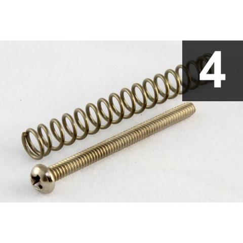 ALLPARTS-ハムバッカーピックアップ用ネジGS-0012-001 Pack of 4 Nickel Humbucking Screws