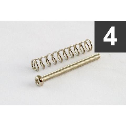 ALLPARTS-ハムバッカーピックアップ用ネジGS-0394-001 Pack of 4 Nickel Metric Humbucker Mounting Screws