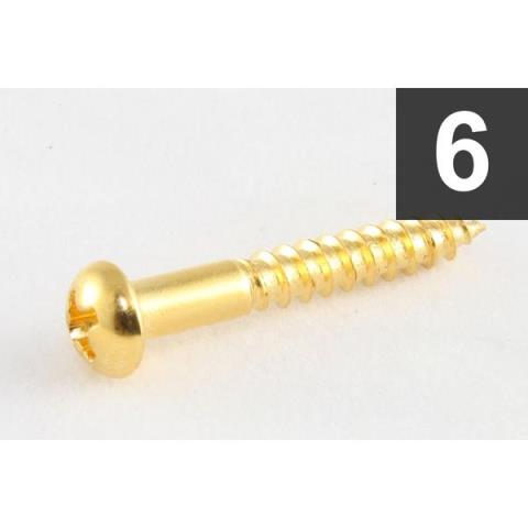GS-0013-002 Pack of 6 Gold Tremolo Mounting Screwsサムネイル