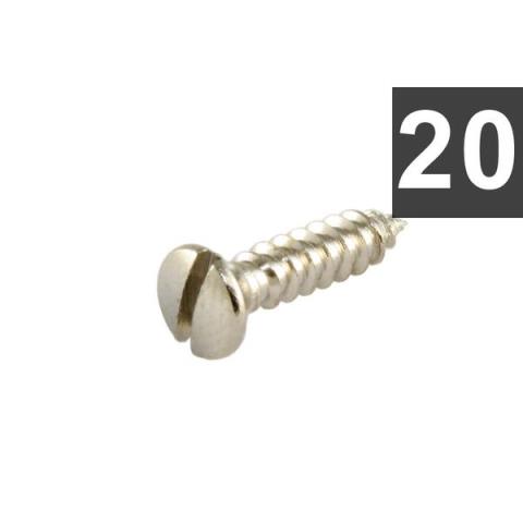 ALLPARTS-ピックガードGS-0014-001 Pack of 20 Slotted Pickguard Screws