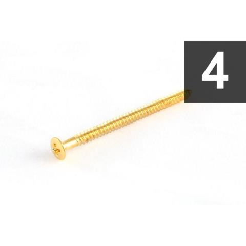 ALLPARTS-ネジ(スクリュー)GS-3312-002 Pack of 4 Gold Soap Bar Pickup Mounting Screws