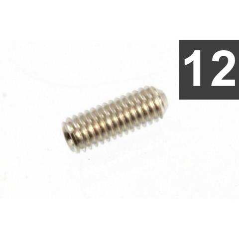 ALLPARTS-弦高調整用イモネジGS-0049-001 Pack of 12 Nickel Metric Guitar Bridge Height Screws