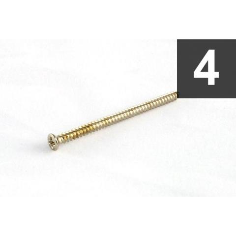 ALLPARTS-ピックアップ取付ネジGS-3312-001 Pack of 4 Nickel Soap Bar Pickup Mounting Screws