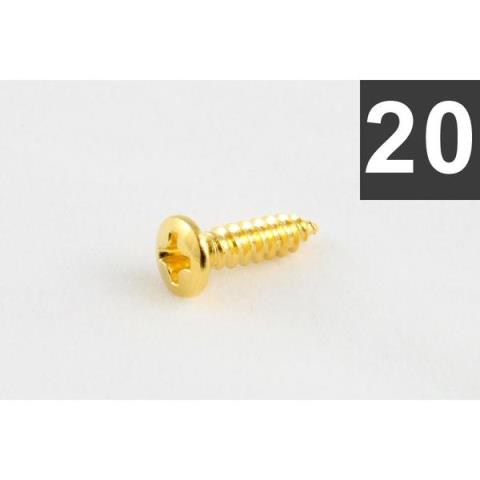 ALLPARTS-ピックガードGS-0050-002 Pack of 20 Gold Gibson® Size Pickguard Screws