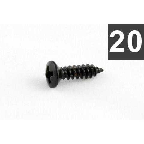 ALLPARTS-ピックガードGS-0050-003 Pack of 20 Black Gibson® Size Pickguard Screws