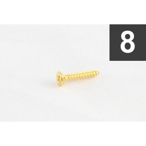 ALLPARTS-ネジ(スクリュー)GS-3397-002 Pack of 8 Gold Short Humbucking Ring Screws