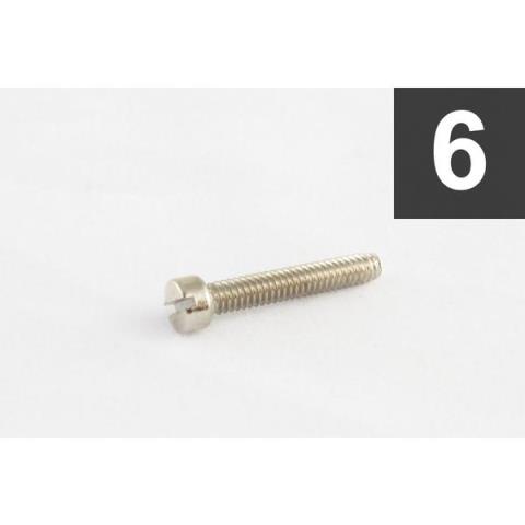 ALLPARTS-ハムバッカーポールピースネジGS-5453-001 Pack of 6 Nickel Humbucker Pole Piece Screws