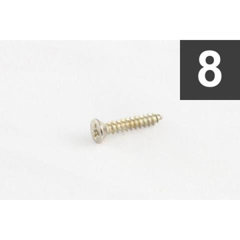 ALLPARTS-ネジ(スクリュー)GS-3397-001 Pack of 8 Nickel Short Humbucking Ring Screws