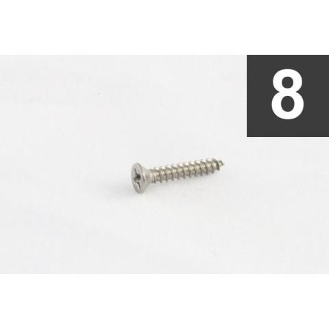 ALLPARTS-ネジ(スクリュー)GS-3397-005 Pack of 8 Steel Short Humbucking Ring Screws