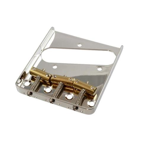 ALLPARTS-ギターブリッジTB-5125-L01 Lefty Nickel Vintage Compensated Saddle Bridge for Telecaster®