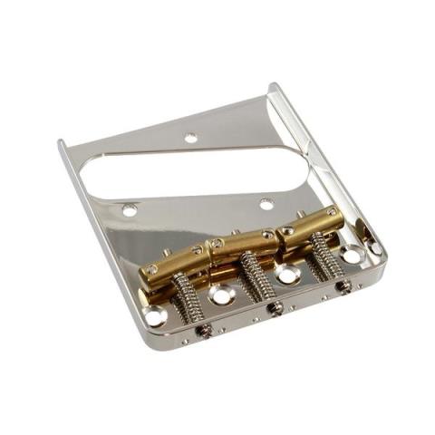 ALLPARTS-ギターブリッジTB-5125-001 Nickel Vintage Compensated Saddle Bridge for Telecaster®