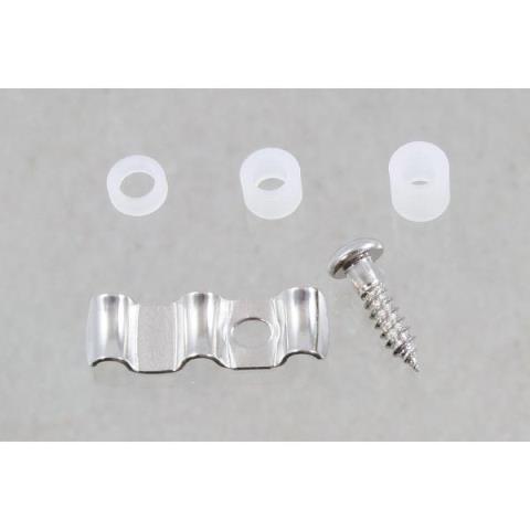 ALLPARTS-ストリングガイドAP-0722-001 Three-String Tree Retainer Kit by Music City Bridge  Nickel