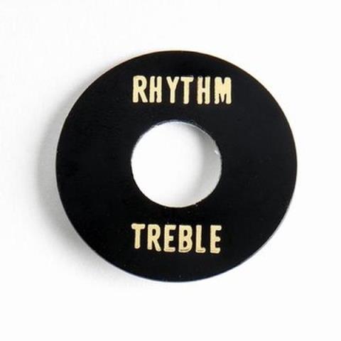 ALLPARTS-コントロールパネルAP-0663-023 Black Plastic Rhythm/Treble Ring