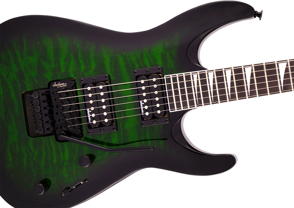 JS Series Dinky Arch Top JS32Q DKA, Amaranth Fingerboard, Transparent Green Burstパネル画像 JS Series Dinky Arch Top JS32Q DKA, Amaranth Fingerboard, Transparent Green Burstパネル画像
