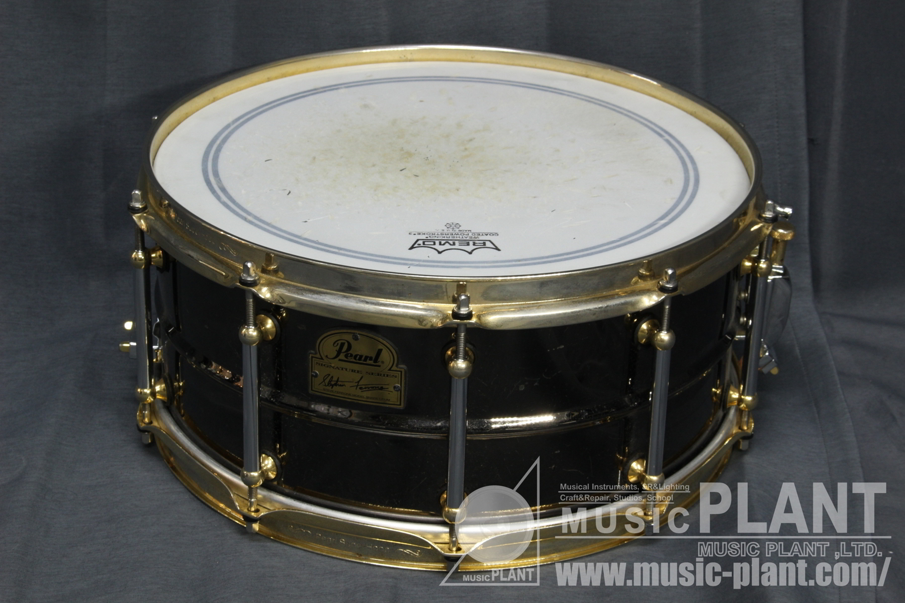 送料無料 状態良 PEARL Steve Ferrone Signature Black Nickel Brass GOLD 14×6.5 パール  スティーブ フェローン シグネチャー ドラム dw