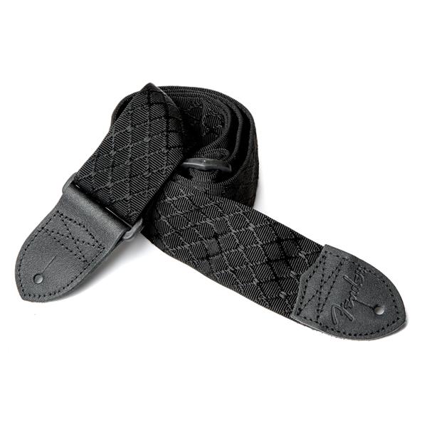 Nylon Jacquard Strap, 2" Black Satin Diamondサムネイル