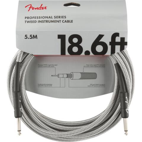 Professional Series Instrument Cable, 18.6', White Tweedサムネイル