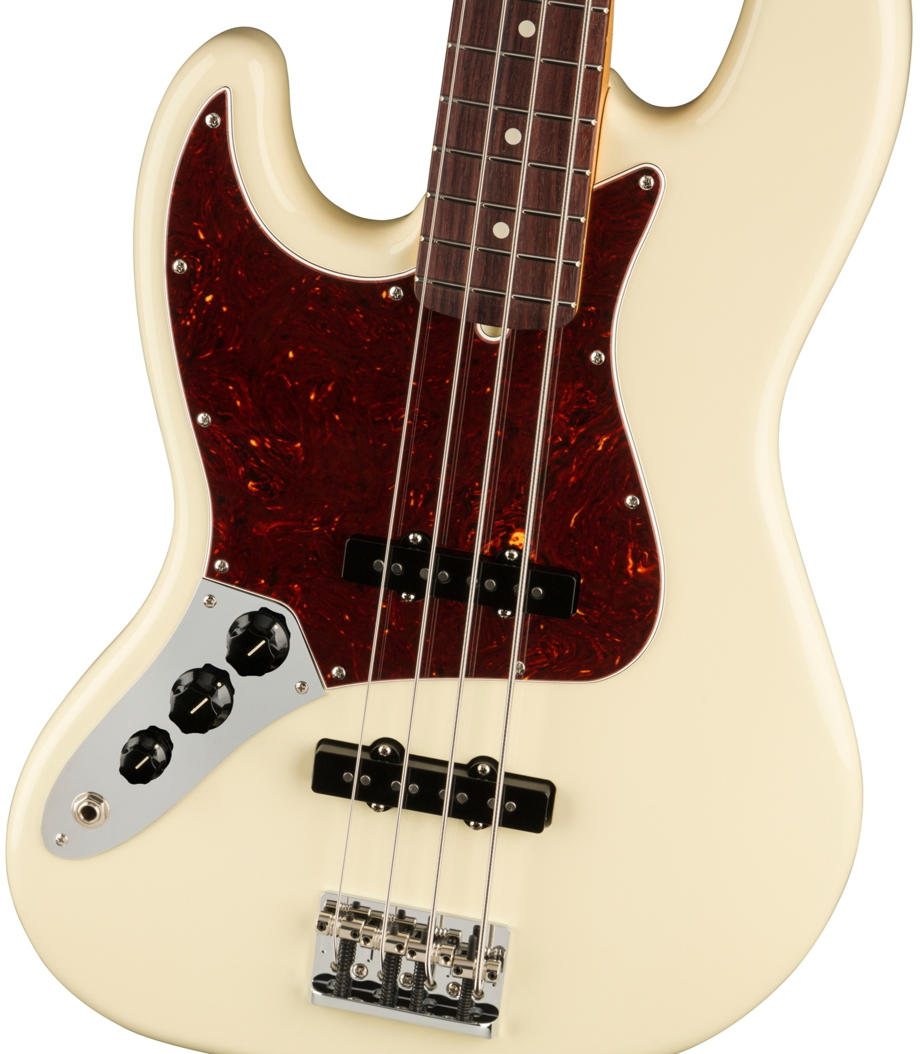 American Professional II Jazz Bass Left-Hand, Rosewood Fingerboard, Olympic White追加画像