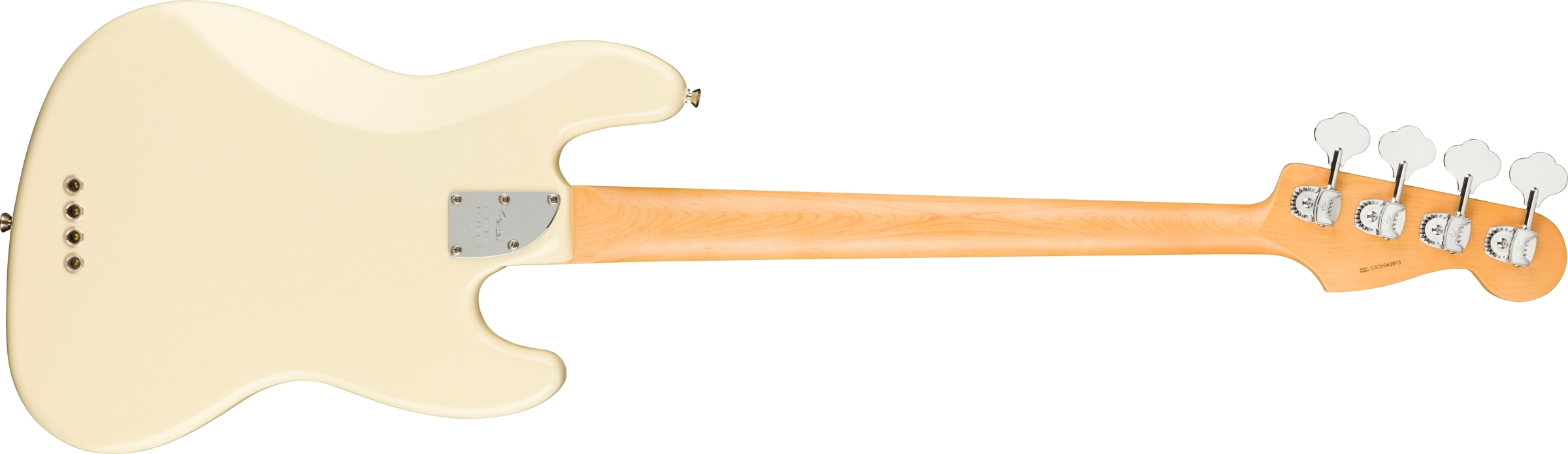 American Professional II Jazz Bass Left-Hand, Rosewood Fingerboard, Olympic White背面画像 American Professional II Jazz Bass Left-Hand, Rosewood Fingerboard, Olympic White背面画像