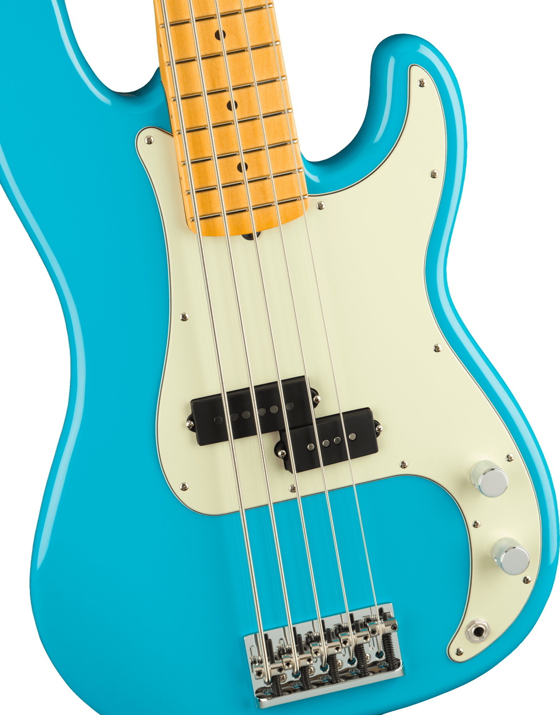 American Professional II Precision Bass V, Maple Fingerboard, Miami Blue追加画像
