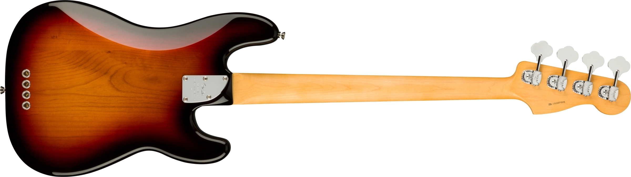 American Professional II Precision Bass Left-Hand, Rosewood Fingerboard, 3-Color Sunburst背面画像 American Professional II Precision Bass Left-Hand, Rosewood Fingerboard, 3-Color Sunburst背面画像