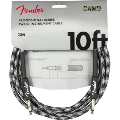 Professional Series Instrument Cable, Straight/Straight, 10', Winter Camoサムネイル