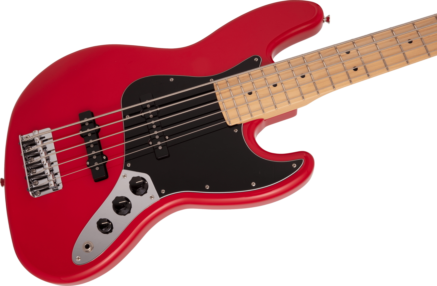 Made in Japan Hybrid II Jazz Bass V, Maple Fingerboard, Modena Red追加画像
