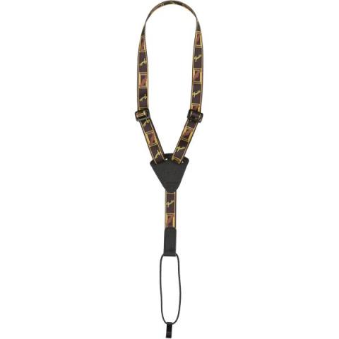 Fender Ukulele Strap, Black/Yellow/Brownサムネイル