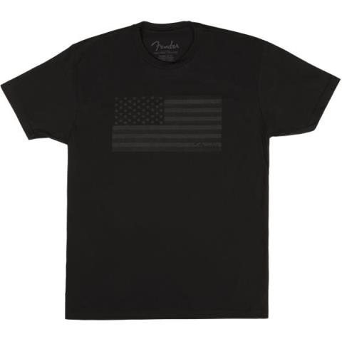 Fender USA Flag Blackout T-Shirt, Black, Sサムネイル