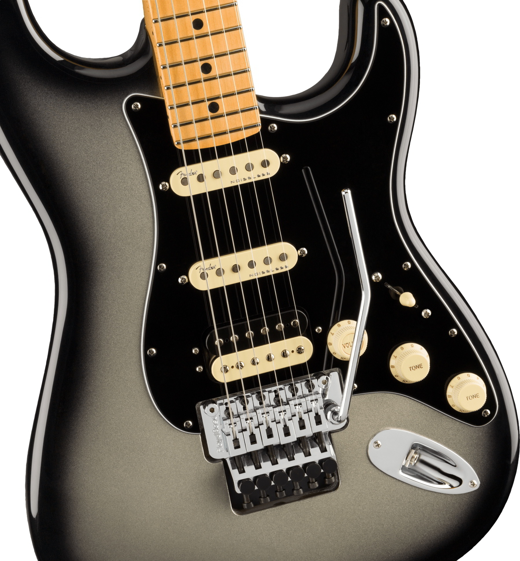 Ultra Luxe Stratocaster Floyd Rose HSS, Maple Fingerboard, Silverburst追加画像 Ultra Luxe Stratocaster Floyd Rose HSS, Maple Fingerboard, Silverburst追加画像
