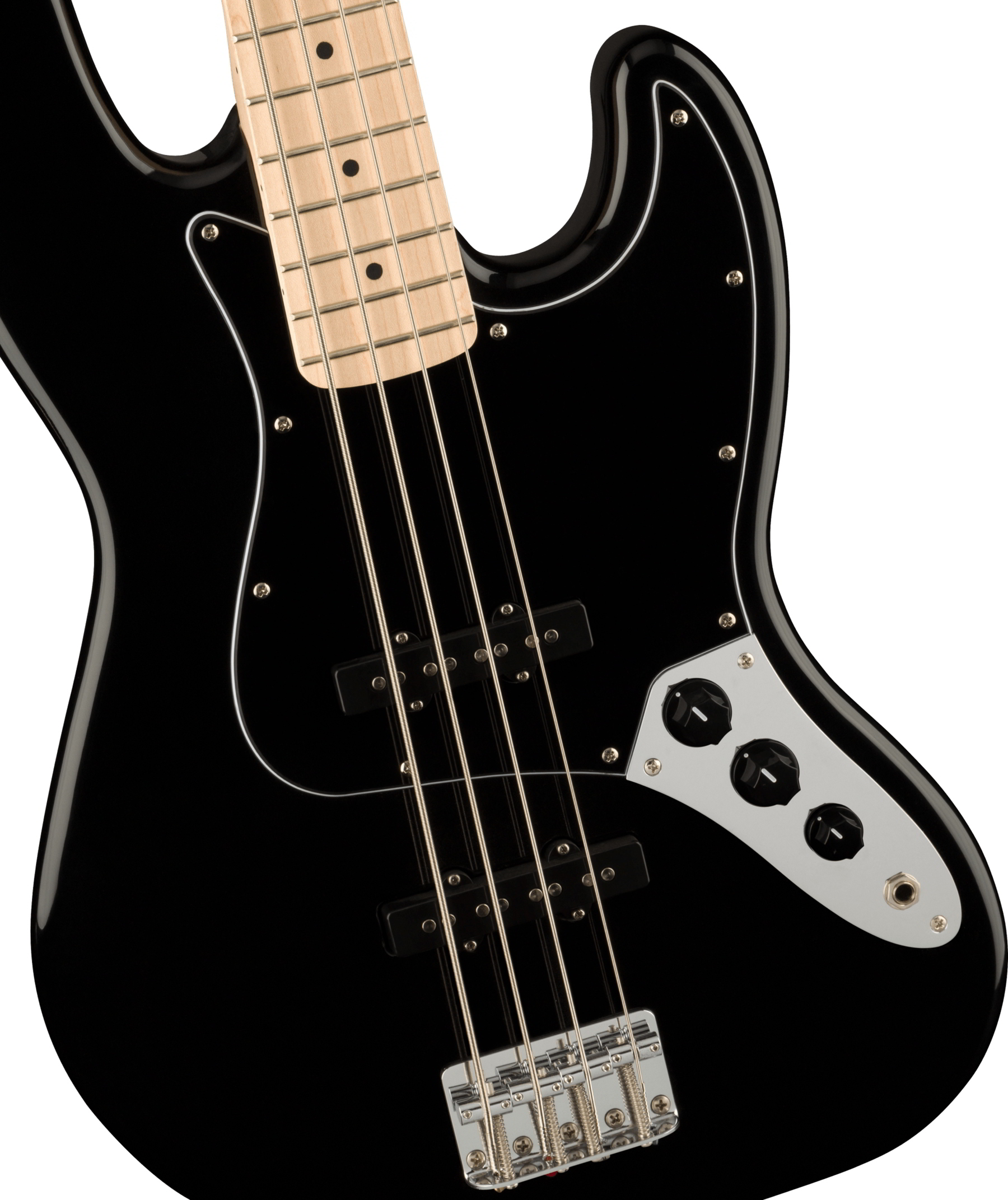 Affinity Series Jazz Bass, Maple Fingerboard, Black Pickguard, Black追加画像