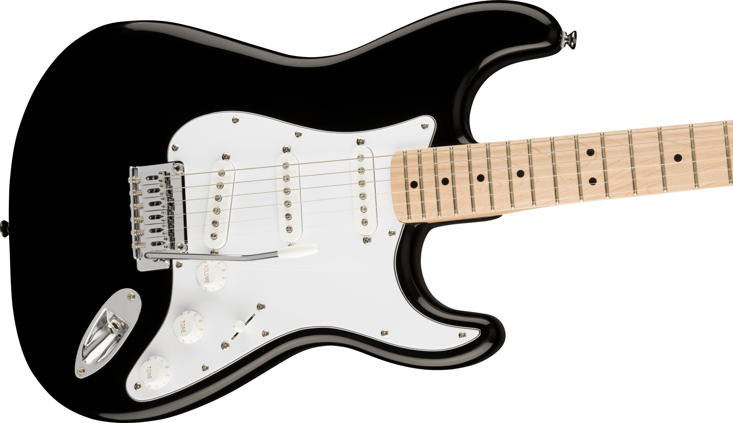 Affinity Series Stratocaster, Maple Fingerboard, White Pickguard, Black追加画像