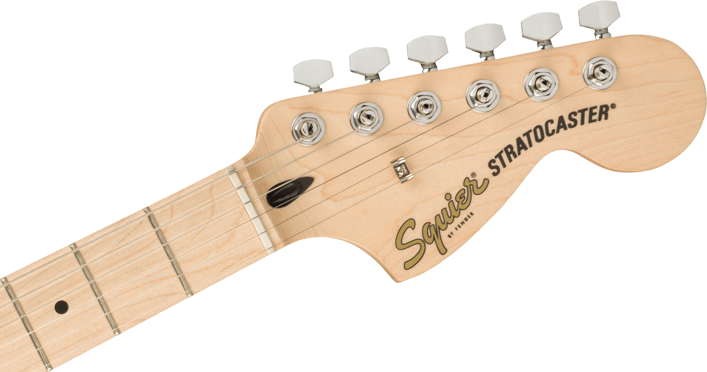 Affinity Series Stratocaster, Maple Fingerboard, White Pickguard, Black追加画像